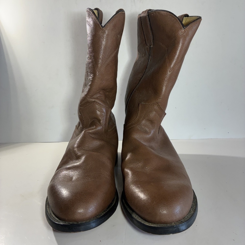 Justin's Roper Boots Size 10D 3714 Brown - Picture 4 of 11